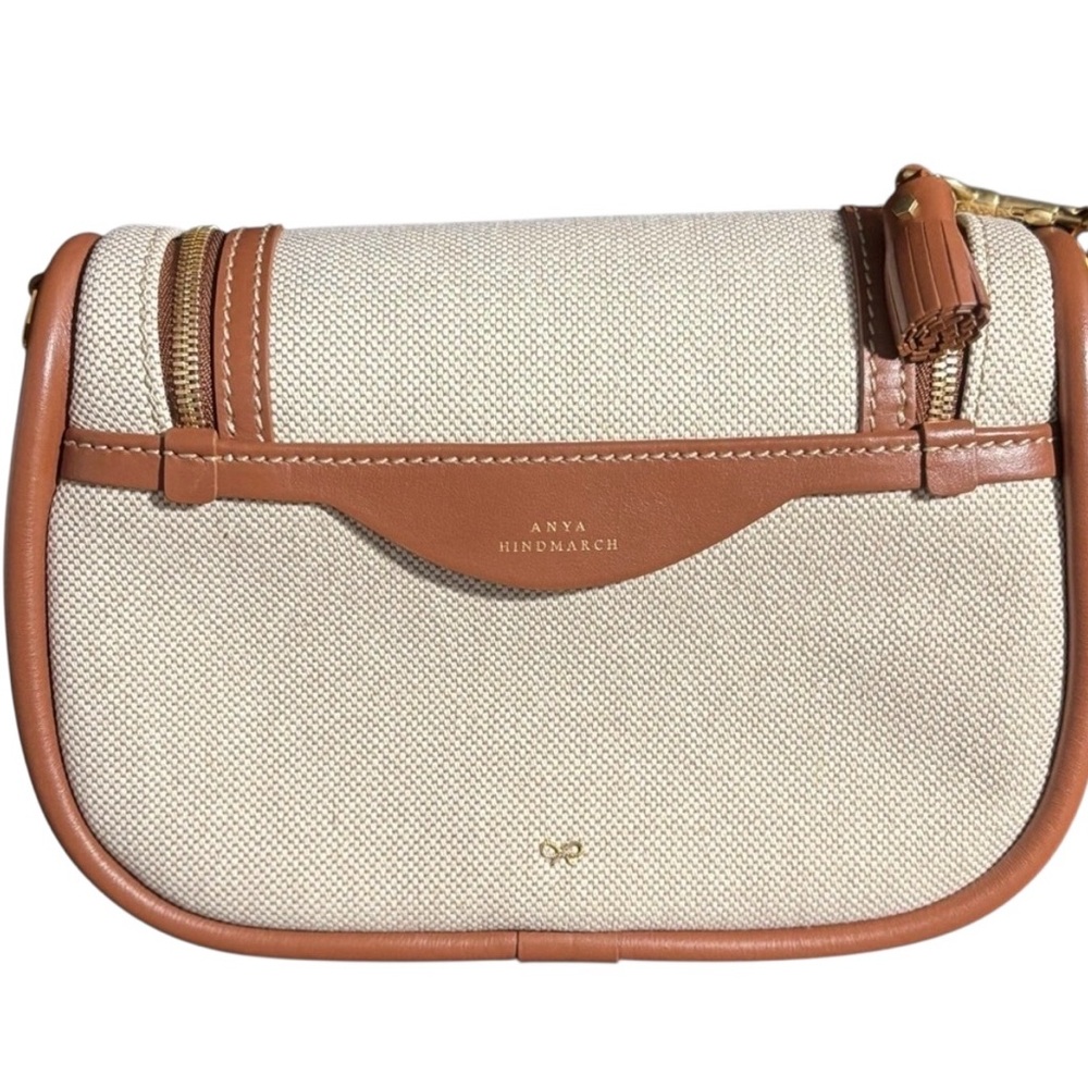 Anya Hindmarch Canvas & Leather Crossbody – Natural/Tan | NWT - Picture 4 of 14
